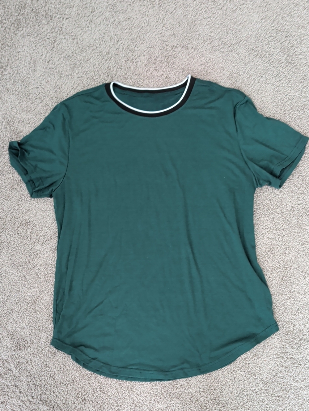 SHEIN Men's Dark Green Short Sleeve Crew Neck Tee Size XL